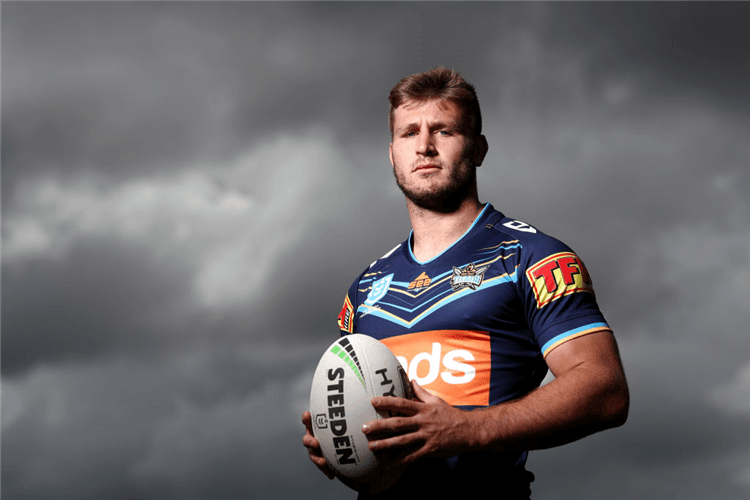 JAI ARROW poses during a Gold Coast Titans NRL media session at the Titans High Performance Centre in Gold Coast, Australia.