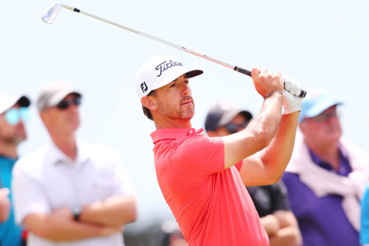 WADE ORMSBY of Australia hits an approach shot during Day four of the ISPS Handa Vic Open at 13th Beach Golf Club in Geelong, Australia.