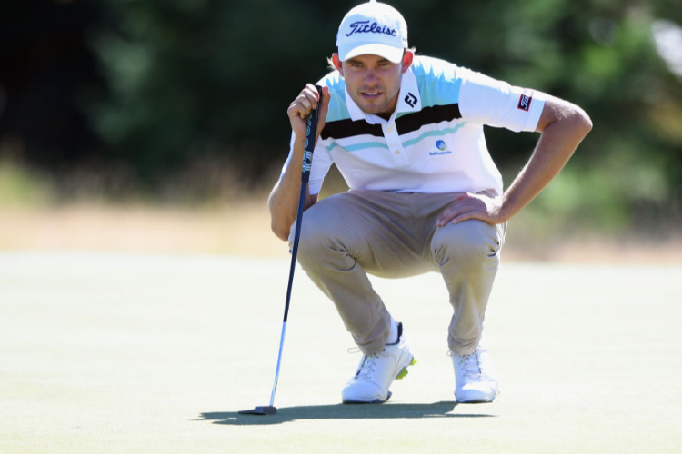 ZACH MURRAY of Australia lines up a putt during day three of the 2019 New Zealand Open at The Hills Golf Club in Queenstown, New Zealand. ZACH MURRAY of Australia lines up a putt during day three of the 2019 New Zealand Open at The Hills Golf Club in Queenstown, New Zealand.