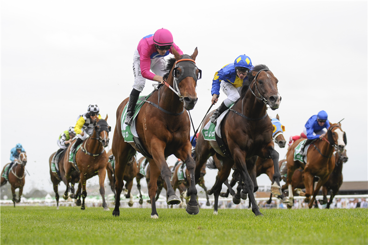 ARCHEDEMUS winning the The Gong at Kembla Grange in Australia.