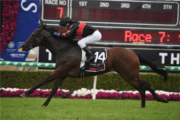 AWAY GAME winning the $2m The Star Magic Millions 2yo Classic.