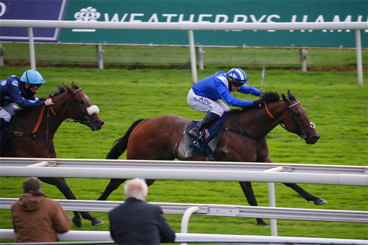 BATTAASH winning the Nunthorpe Stakes at York in England.