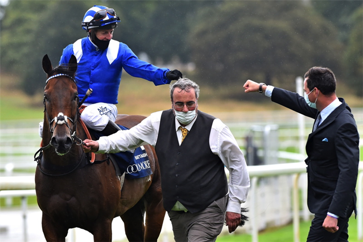 BATTAASH winning the Nunthorpe Stakes at York in England.