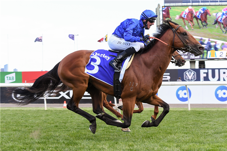 BIVOUAC winning the Darley Sprint Classic.