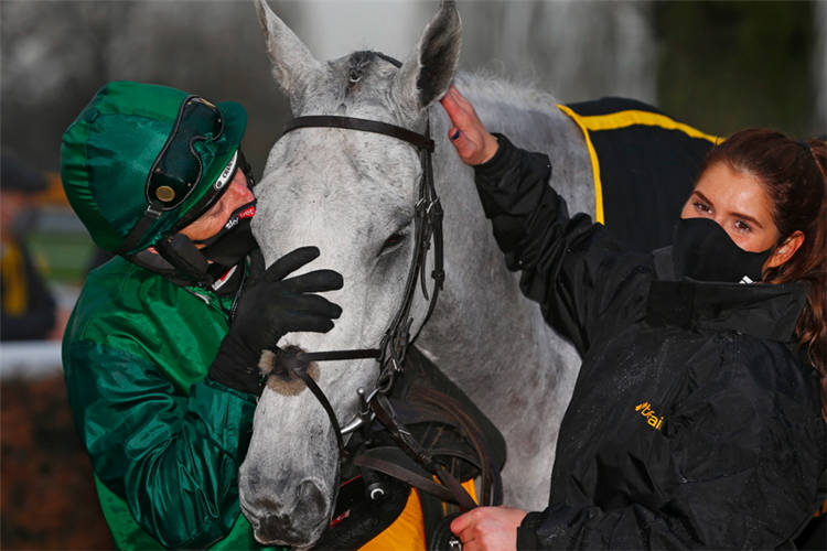BRISTOL DE MAI parading after winning the Betfair Chase (Grade 1) (Registered As The Lancashire Chase) (GBB Race)