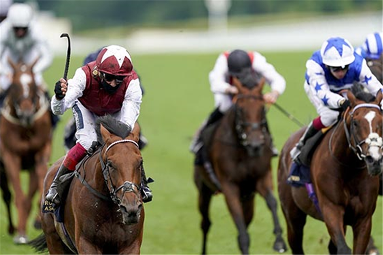 FANNY LOGAN winning the Hardwicke Stakes at Ascot in England.