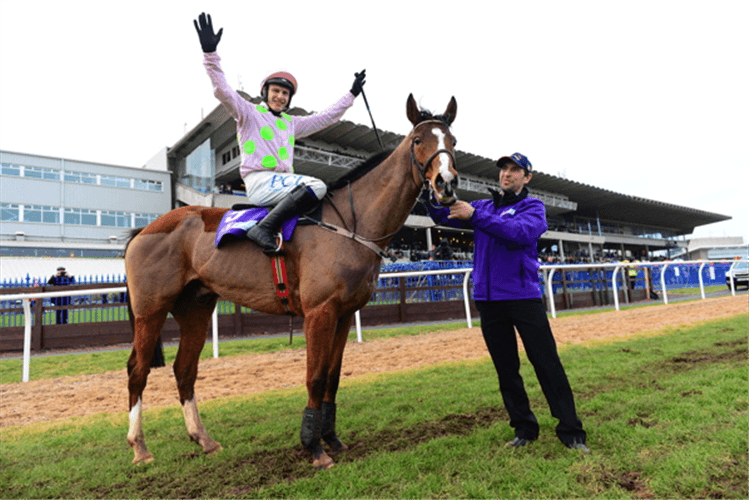 FAUGHEEN parading after winning Flogas Novice Chase (Grade 1) on 2nd Feb, 2020