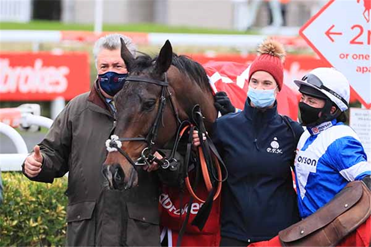 FRODON parading after winning the Ladbrokes King George VI Chase (Grade 1) (GBB Race) on 26th Dec, 2020
