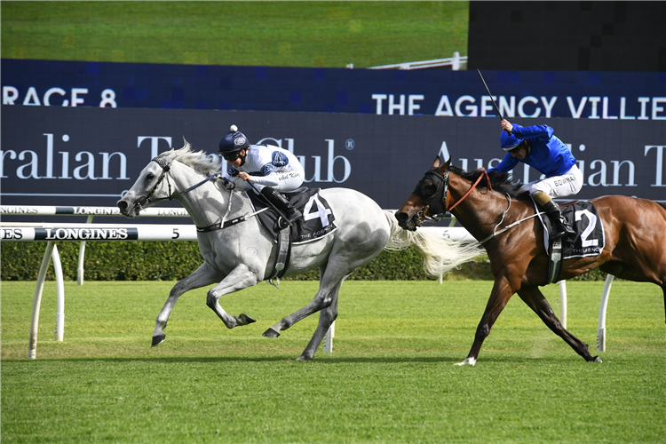GREYSFUL GLAMOUR winning the The Agency Villiers Stakes at Randwick in Australia.