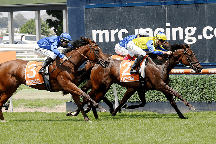 HOW WOMANTIC winning the Kevin Hayes Stakes