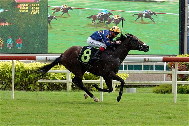 LIM'S STRAIGHT winning the MISTER YEOH 2018 STAKES RESTRICTED MAIDEN