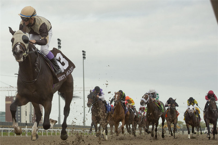 MIGHTY HEART winning the Queen's Plate at Woodbine in Canada.
