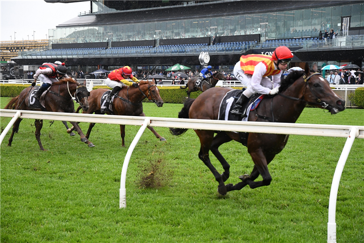 PELTZER winning the Bondi Stakes at Royal Randwick in Australia.