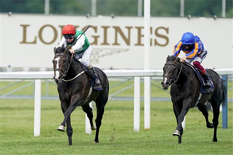 PYLEDRIVER winning the King Edward VII Stakes at Ascot in England.