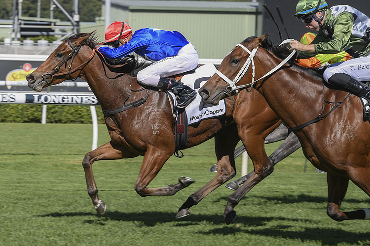 RUBISAKI winning the Mostyn Copper J H B Carr Stks