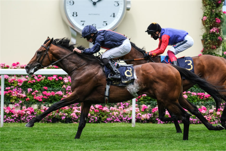 RUSSIAN EMPEROR winning the Hampton Court Stakes at Ascot in England.