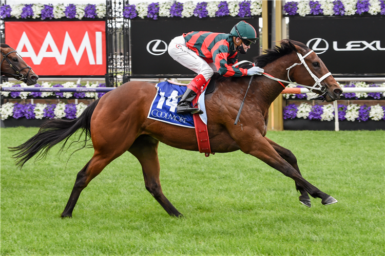 SEPTEMBER RUN winning the Coolmore Stud Stakes.