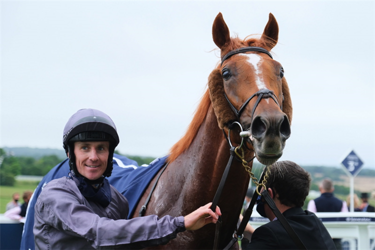 SERPENTINE after winning the Derby at Epsom in England.