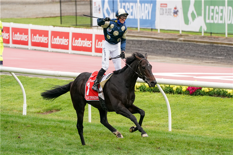 SIR DRAGONET winning the Ladbrokes Cox Plate