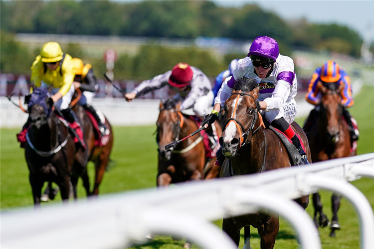 SUPREMACY winning the Richmond Stakes at Goodwood in England.