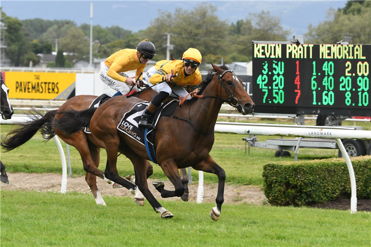 TAVI MAC winning the K Pratt Mem. Challenge Stakes