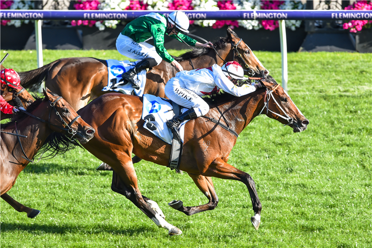 WRITTEN BEAUTY winning the Network 10 Red Roses Stakes.