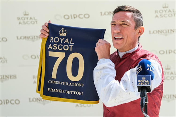 Frankie Dettori after riding his 70th Royal Ascot winner.