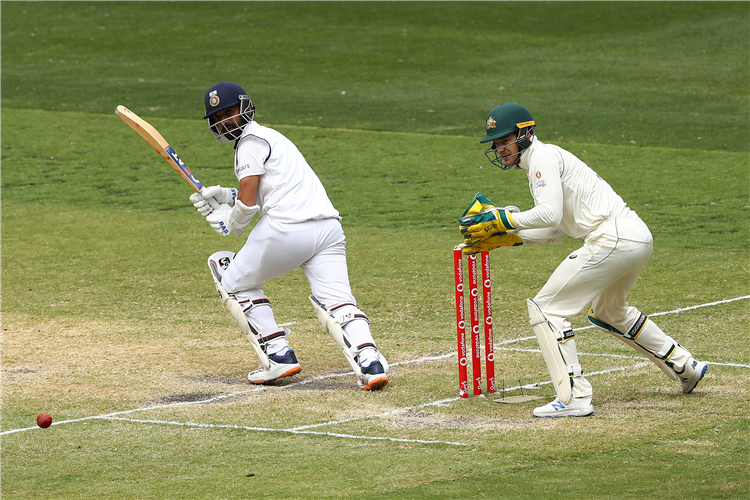 AJINKYA RAHANA of India bats during day three of the Second Test match between Australia and India at Melbourne Cricket Ground on December in Melbourne, Australia.
