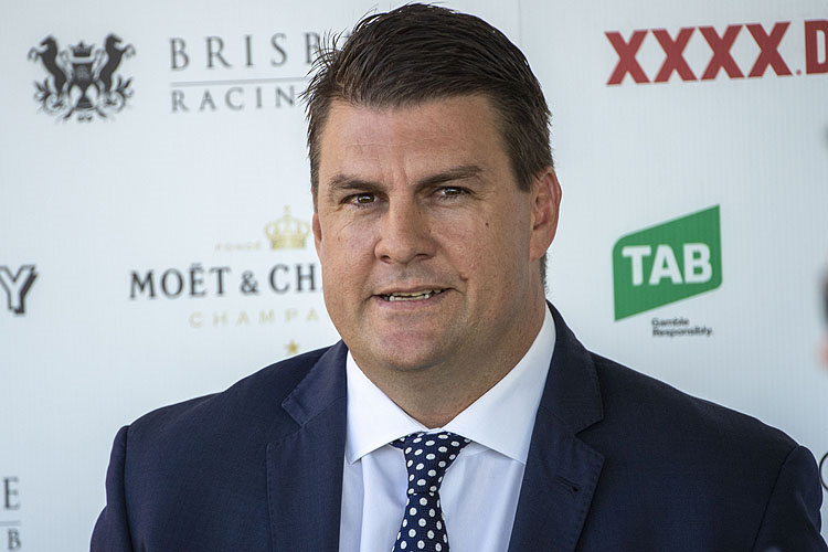 Trainer : CHRIS ANDERSON after, BALLISTIC BOY winning the 7 Racing Rough Habit Plate