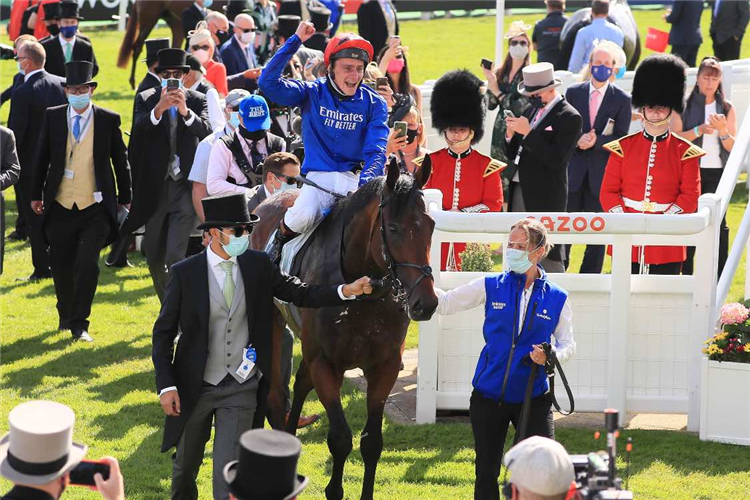 ADAYAR and Adam Kirby won The Cazoo Epsom Derby for owner Godolphin and trainer Charlie Appleby.