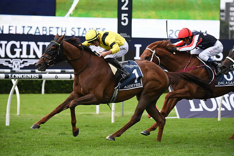 ADDEYBB winning the Longines Queen Elizabeth Stks