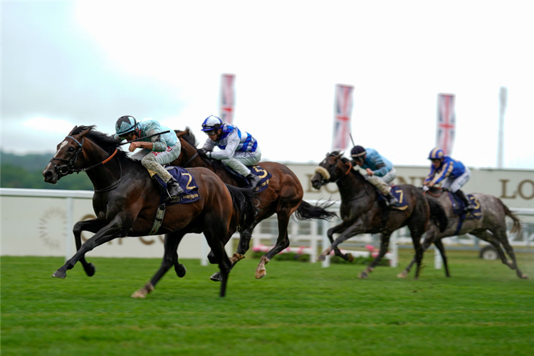 ALENQUER winning the King Edward VII Stakes at Ascot in England.