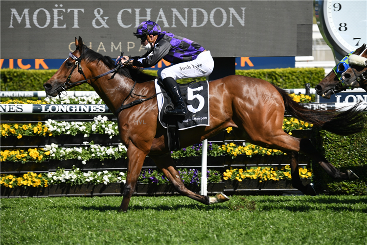 BIG PARADE winning the Sydney Stks at Randwick in Australia.