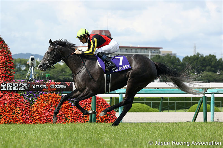 CHRONO GENESIS winning the Takarazuka Kinen at Hanshin in Japan.