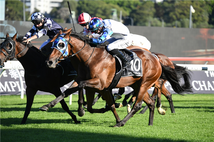 EXPLOSIVE JACK winning the Bentley Australian Derby at Randwick in Australia.