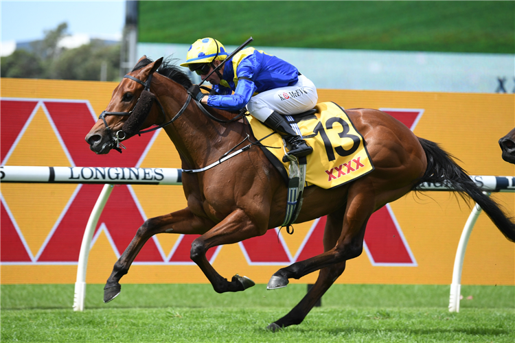 FAVORITE MOON winning the XXXX N E Manion Cup at Rosehill in Australia.
