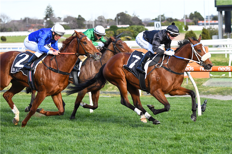 GIMMIE PAR winning the Quezette Stakes at Caulfield in Australia.