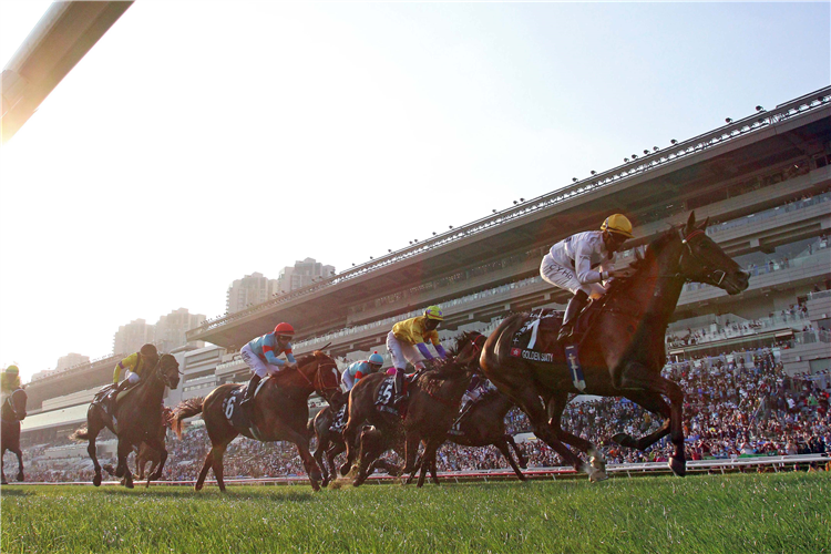 GOLDEN SIXTY winning the The Longines Hong Kong Mile