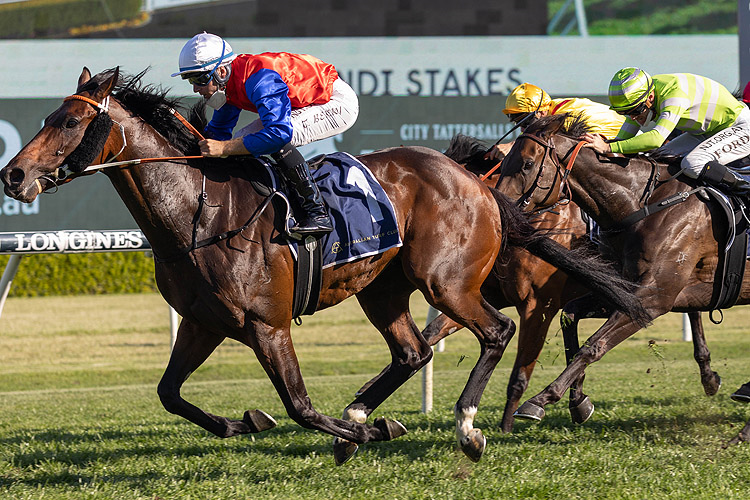 HILAL winning the Bondi Stks