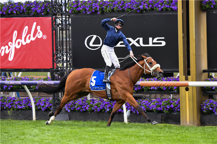 HOME AFFAIRS winning the Coolmore Stud Stks at Flemington in Australia.