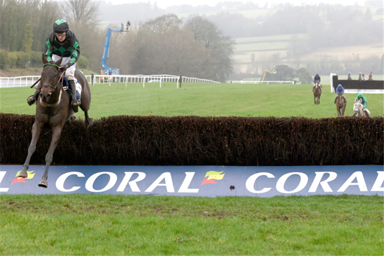 IWILLDOIT winning the Coral Welsh Grand National Handicap Chase.