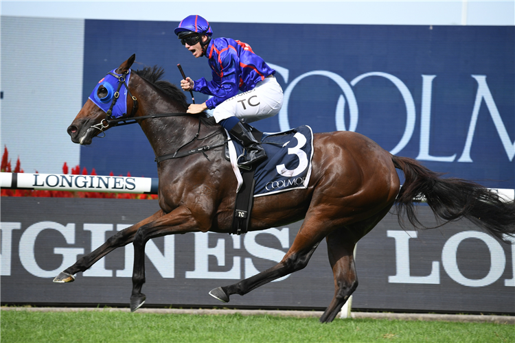 KRONE winning the Coolmore Classic at Rosehill in Australia.