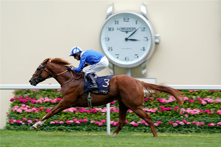 MOHAAFETH winning the Hampton Court Stakes at Royal Ascot in England.