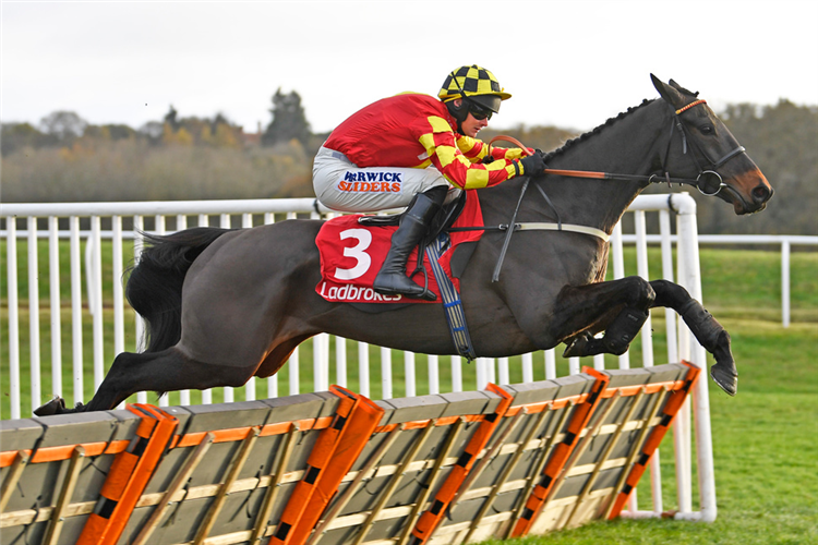 ONEMOREFORTHEROAD winning the Ladbrokes Committed To Safer Gambling Intermediate Hurdle (Listed Limited Handicap) (GBB Race)