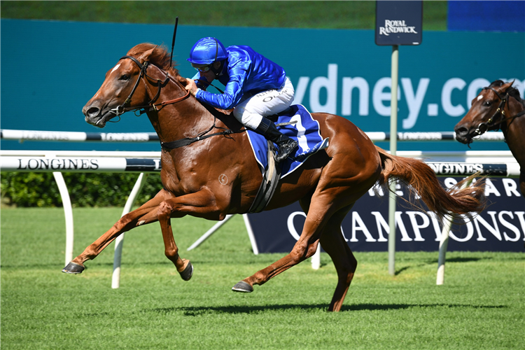 PAULELE winning the Kindergarten Stakes at Randwick in Australia.