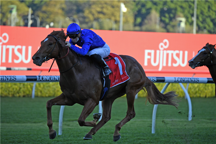 PAULELE winning the Fujitsu General Rosebud at Randwick in Australia.