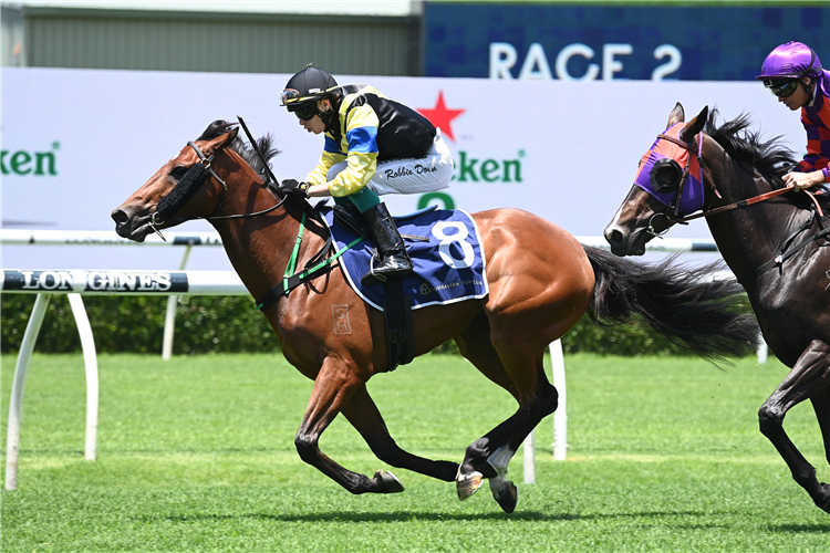 PECUNIARY INTEREST winning the Midway (Bm72) at Randwick in Australia.