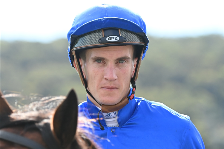 Jockey : CHAD SCHOFIELD after winning the Sneddon Bros Gosford Guineas at Gosford in Australia.