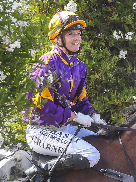 Jockey Courtney Barnes plans on spending some time riding in the North Island over winter.