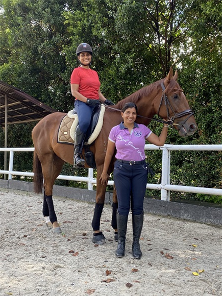 Sister Act: I'm Incredible with Priya Selvam up and Dr Roshni Selvam leading at the Singapore Polo Club.